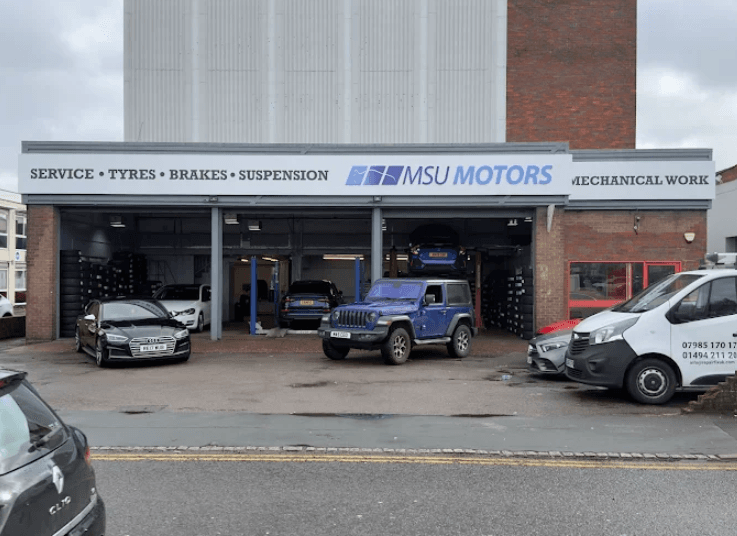 Mechanic working on a car